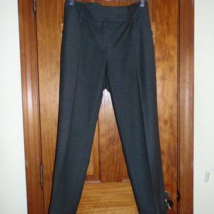 Ann Taylor Loft Women's Cropped Pants Size 10 OLIVE GREEN Tapered with Cuffs